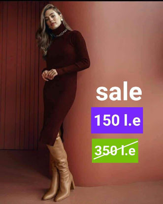 Picture of Dark red half neck basic tunic