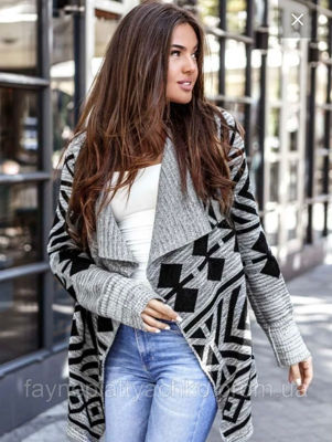 Picture of Gray wool cardie coat