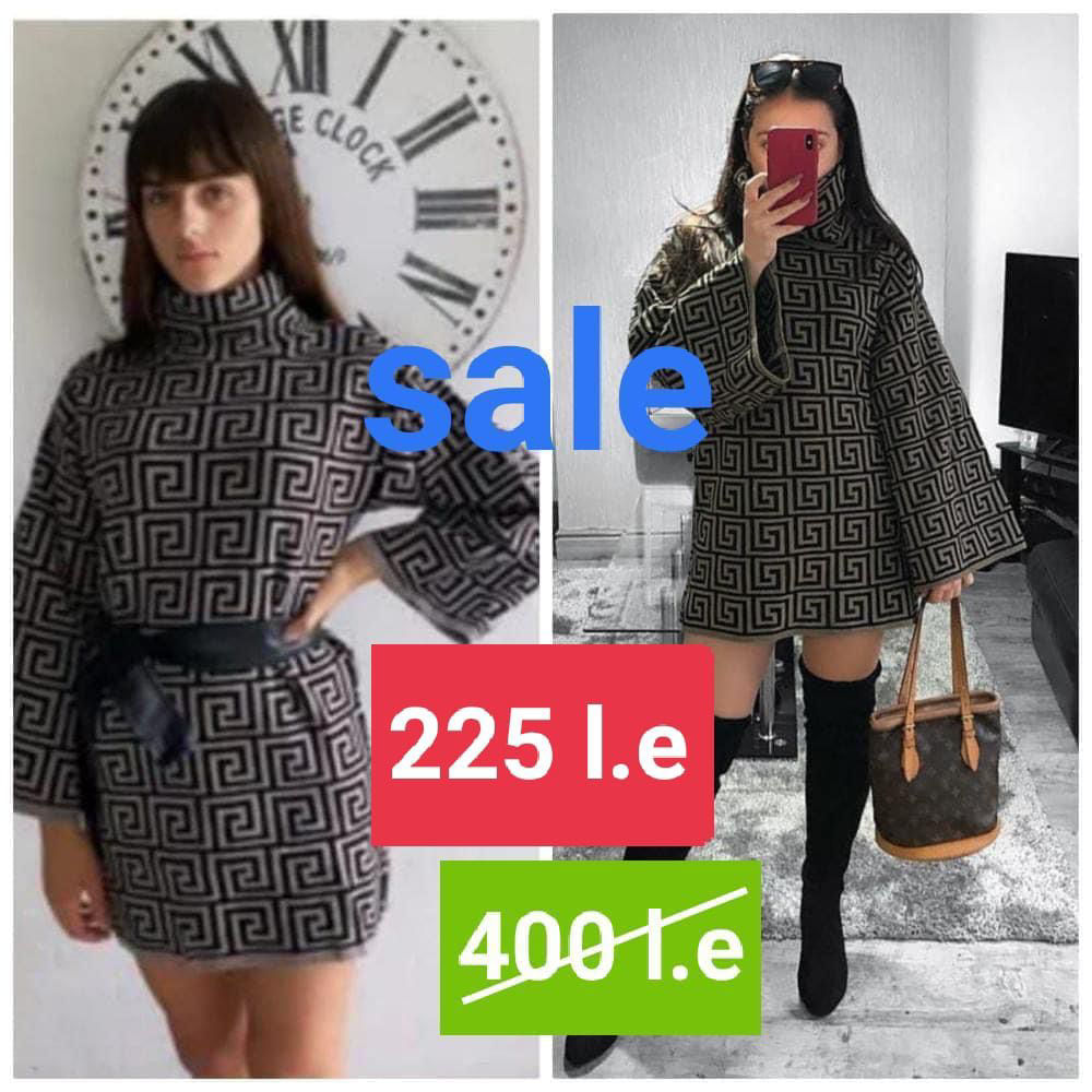 Picture of Gray high neck mini dress