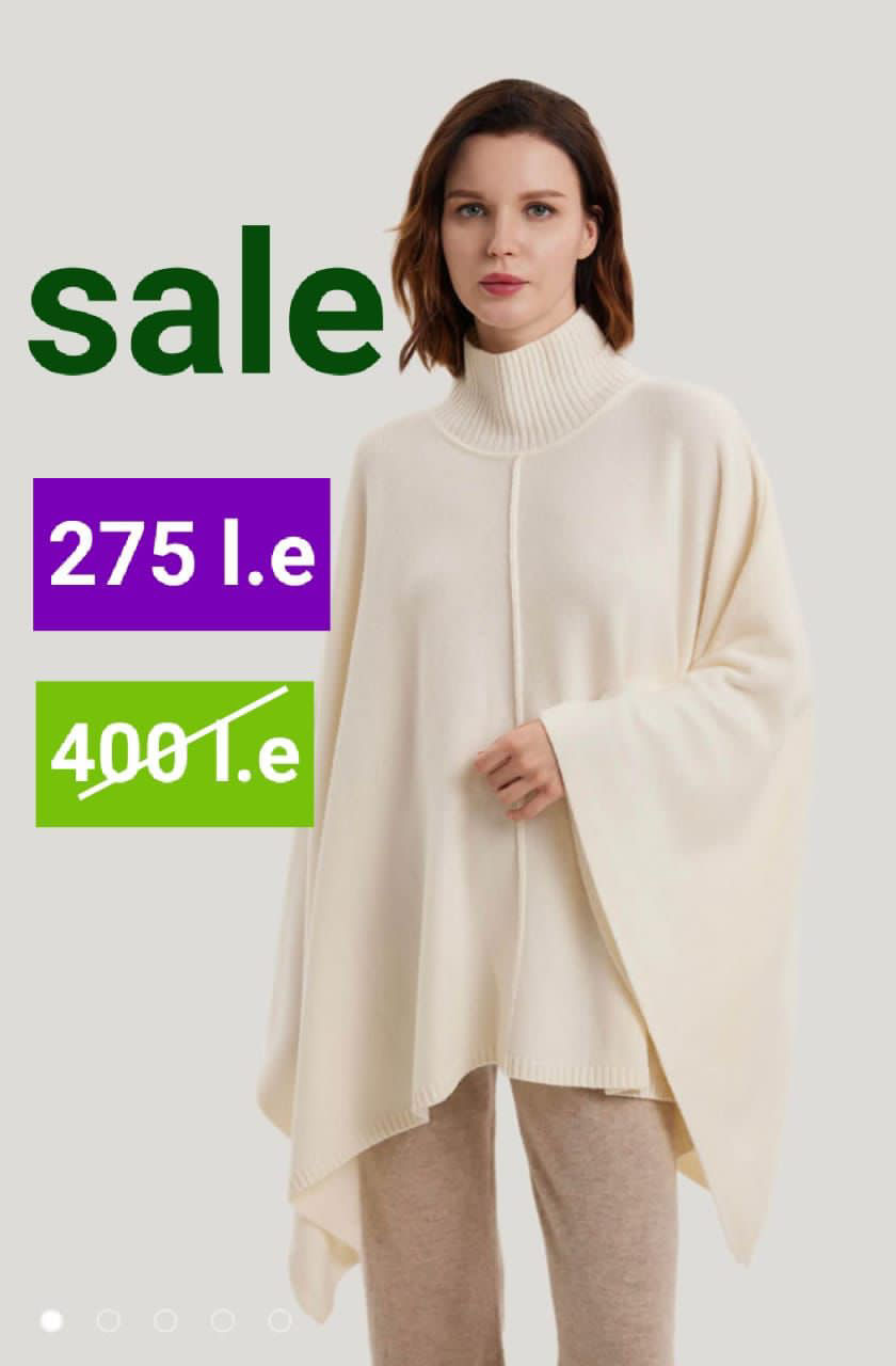 Picture of Off white wool cape sweater