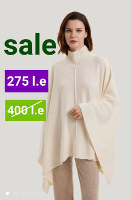 Picture of Off white wool cape sweater