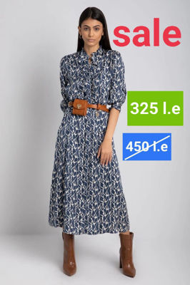 Picture of Lady navy long dress