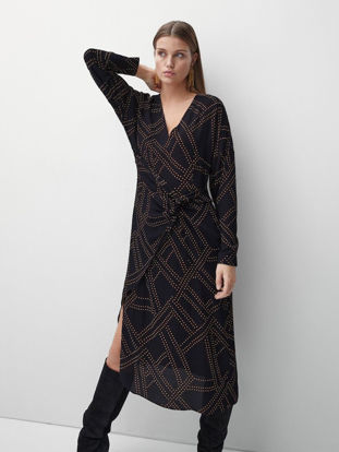 Picture of Printed dress with knot