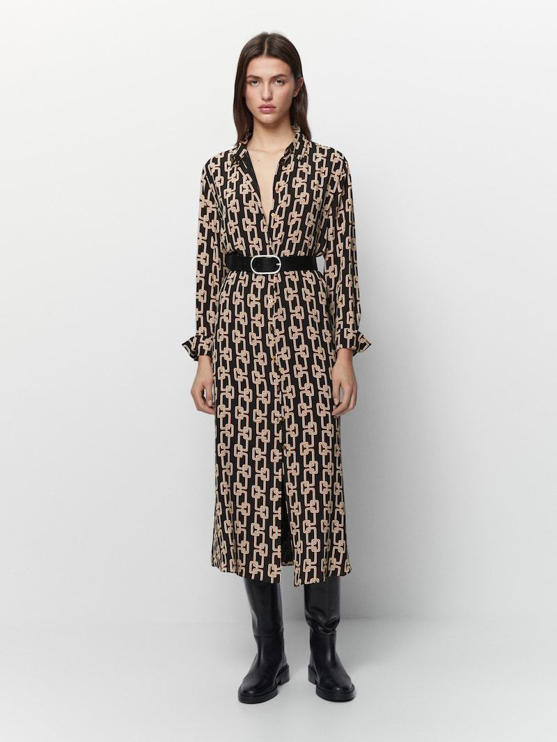 Picture of Lady beige chain dress