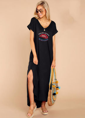 Picture of Summer Fashion Dress v neck