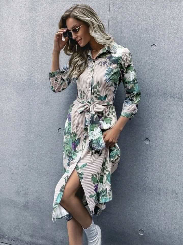 Picture of Long comfy shirt dress