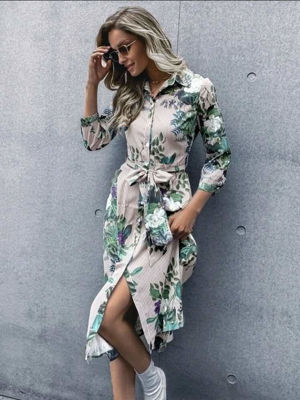 Picture of Long comfy shirt dress