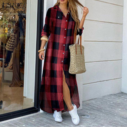 Picture of casual fashion red dress