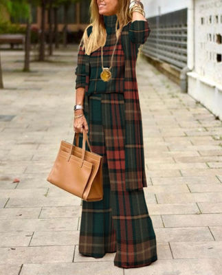 Picture of 3 piece check cotton red osuit