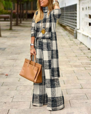 Picture of 3 piece check cotton stripped suit
