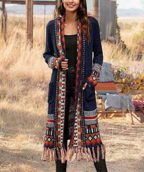 Picture of Long comfy black cardigan