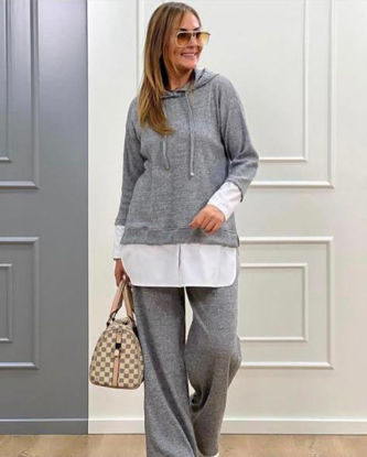 Picture of 2 piece check Grey cotton suit