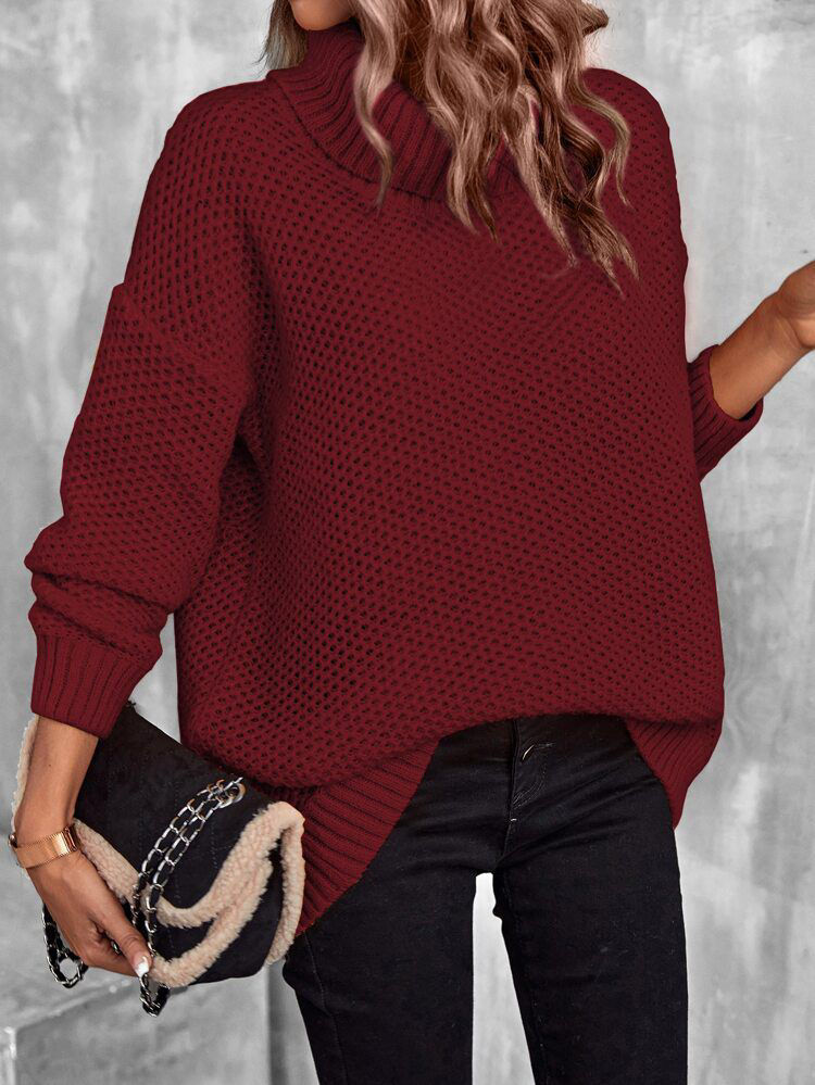 Picture of Red  high neck pullover - copy